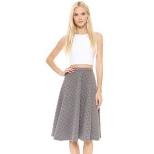 JOA Gray Jaquard Full Skirt